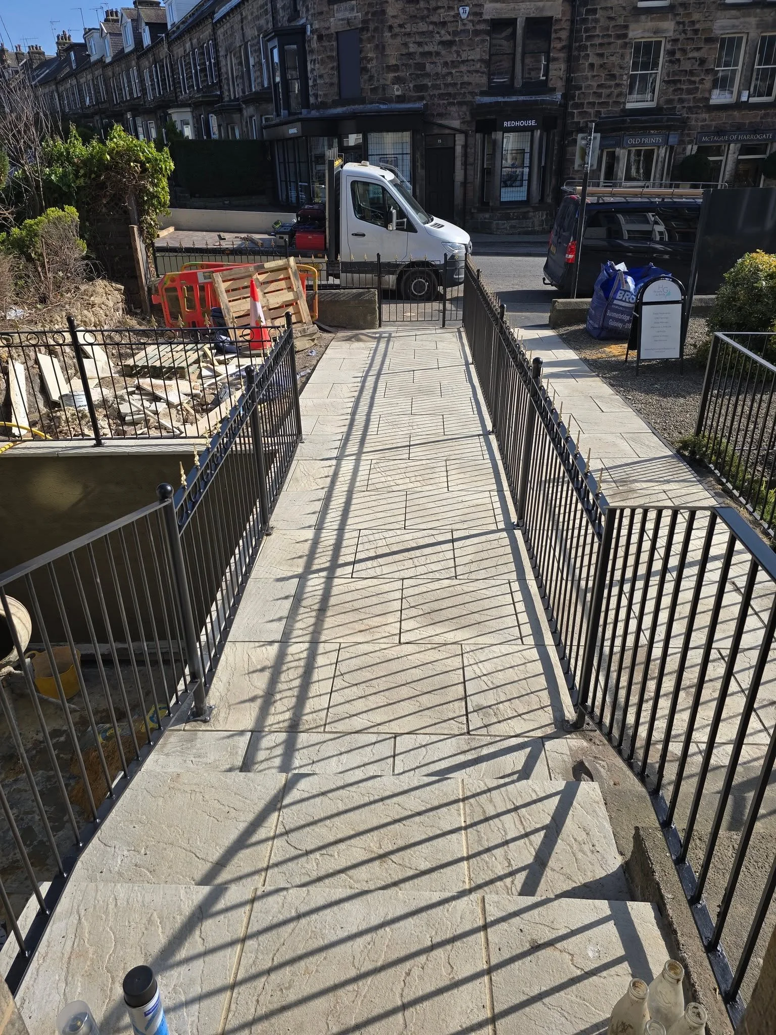 Commercial access ramp railings
